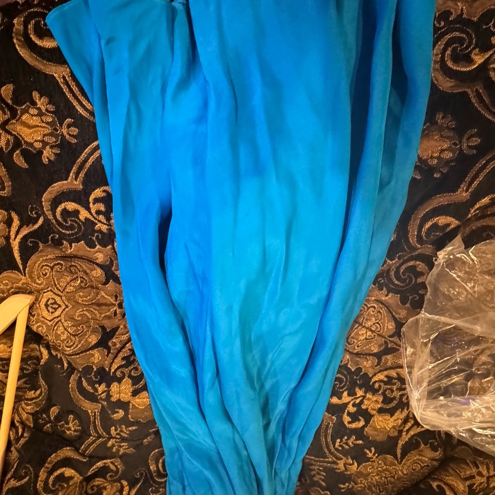 Amanda Uprichard Blue Silk Maxi Dress - Size S - Picture 14 of 14